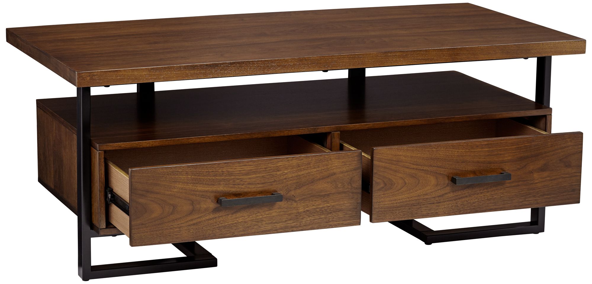 Walnut Veneer Coffee Table - Zoom Contemporary White Lacquer and Walnut Veneer Coffee ... / Made from mdf/walnut veneer/glass, quality that is made to last.