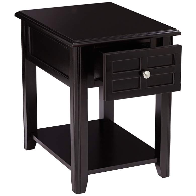 Carrier 18&quot; Wide Dark Espresso 1-Drawer Chairside End Table more views