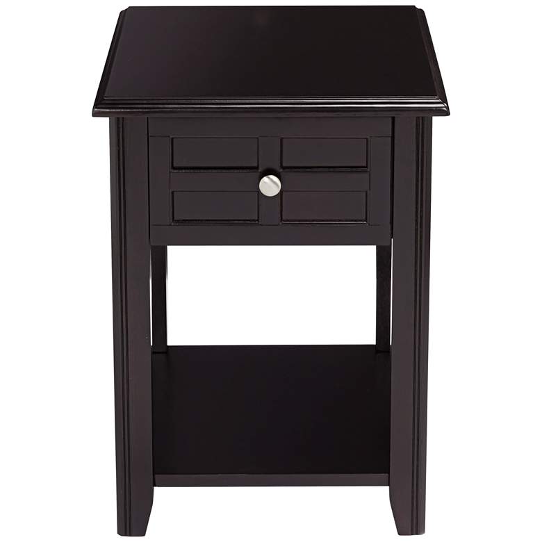Carrier 18&quot; Wide Dark Espresso 1-Drawer Chairside End Table more views