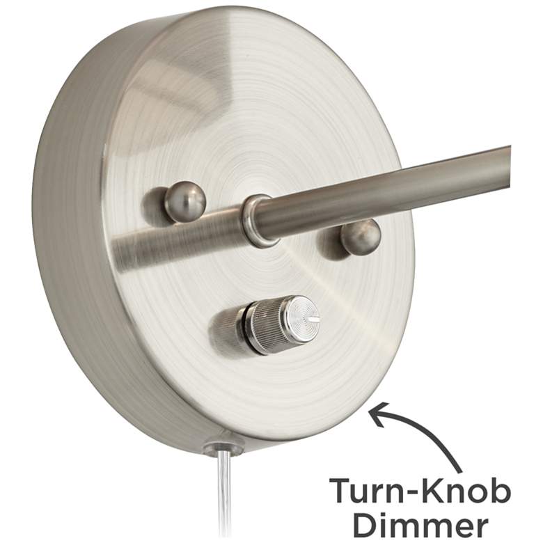 Amidon Brushed Nickel Drop Ring Plug-In Wall Lamp more views