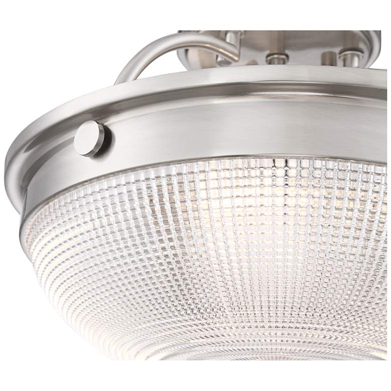 Image 3 Drixley 13" Wide Brushed Nickel 3-Light Ceiling Light more views