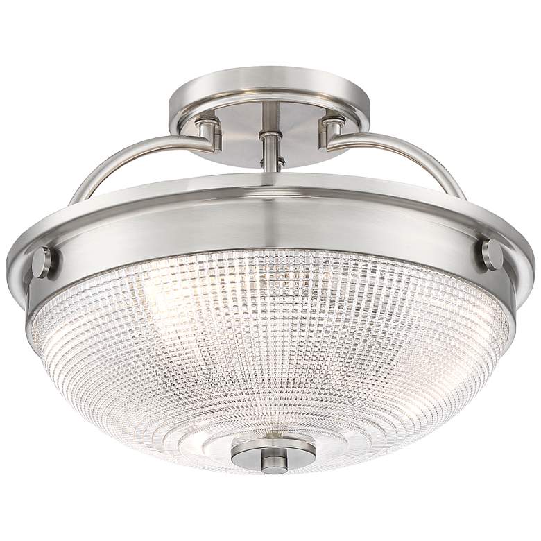 Image 5 Drixley 13" Wide Brushed Nickel 3-Light Ceiling Light more views