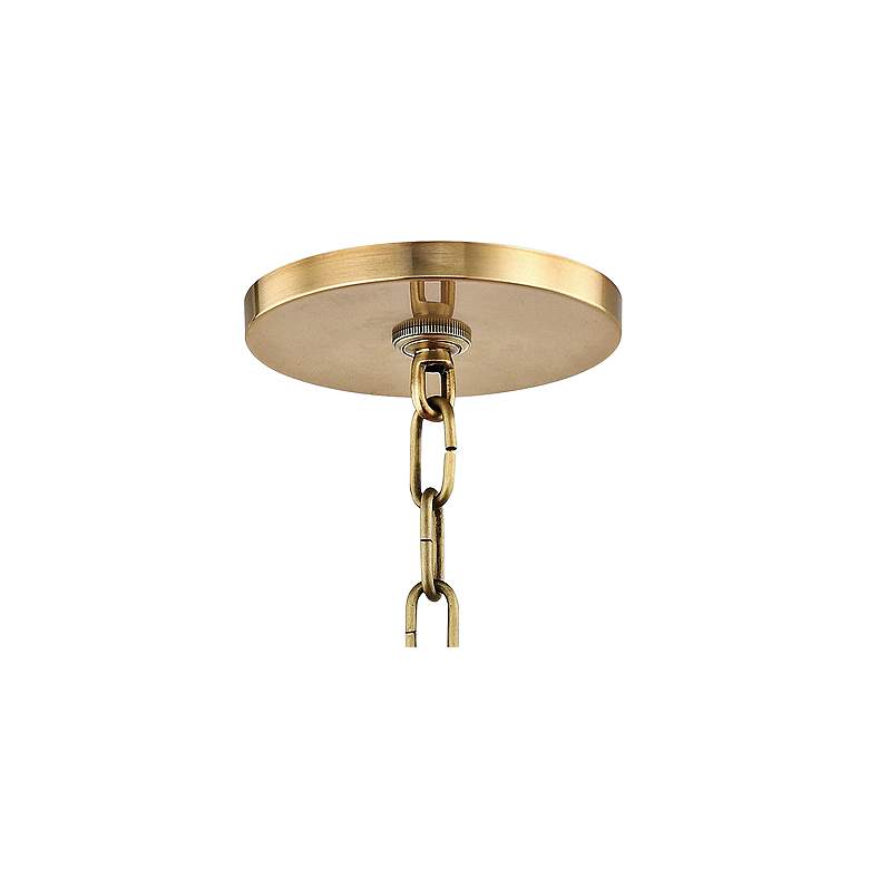 Leigh 11 1/2&quot;W Aged Brass and Pink 4-Light Mini Pendant more views