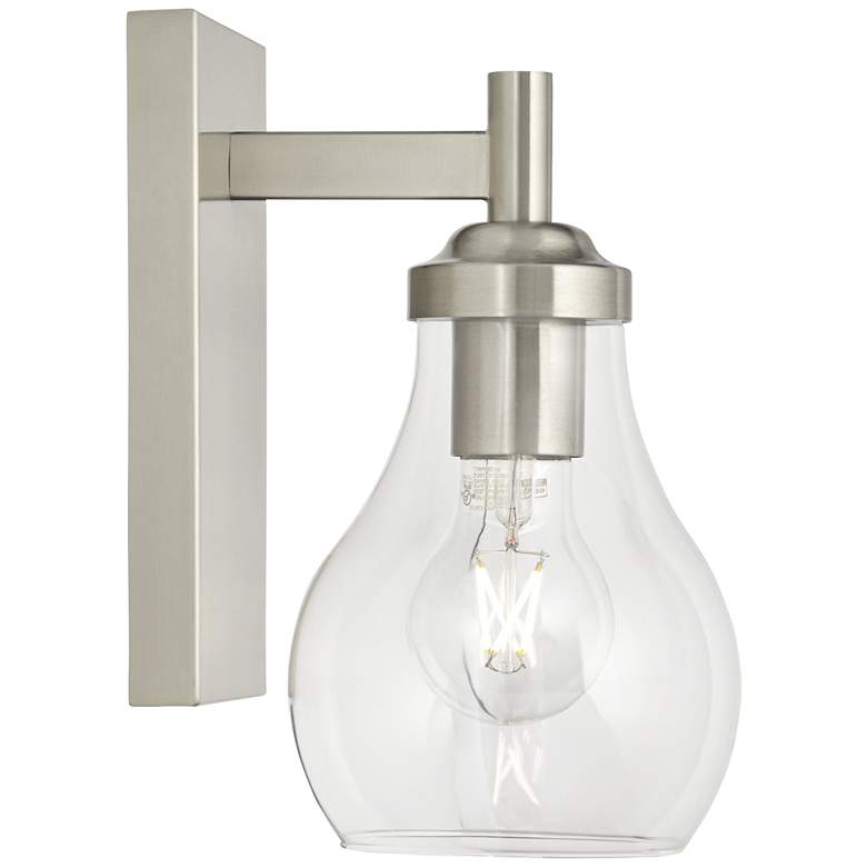 Possini Euro Danvers 8&quot; High Brushed Nickel Wall Sconce more views