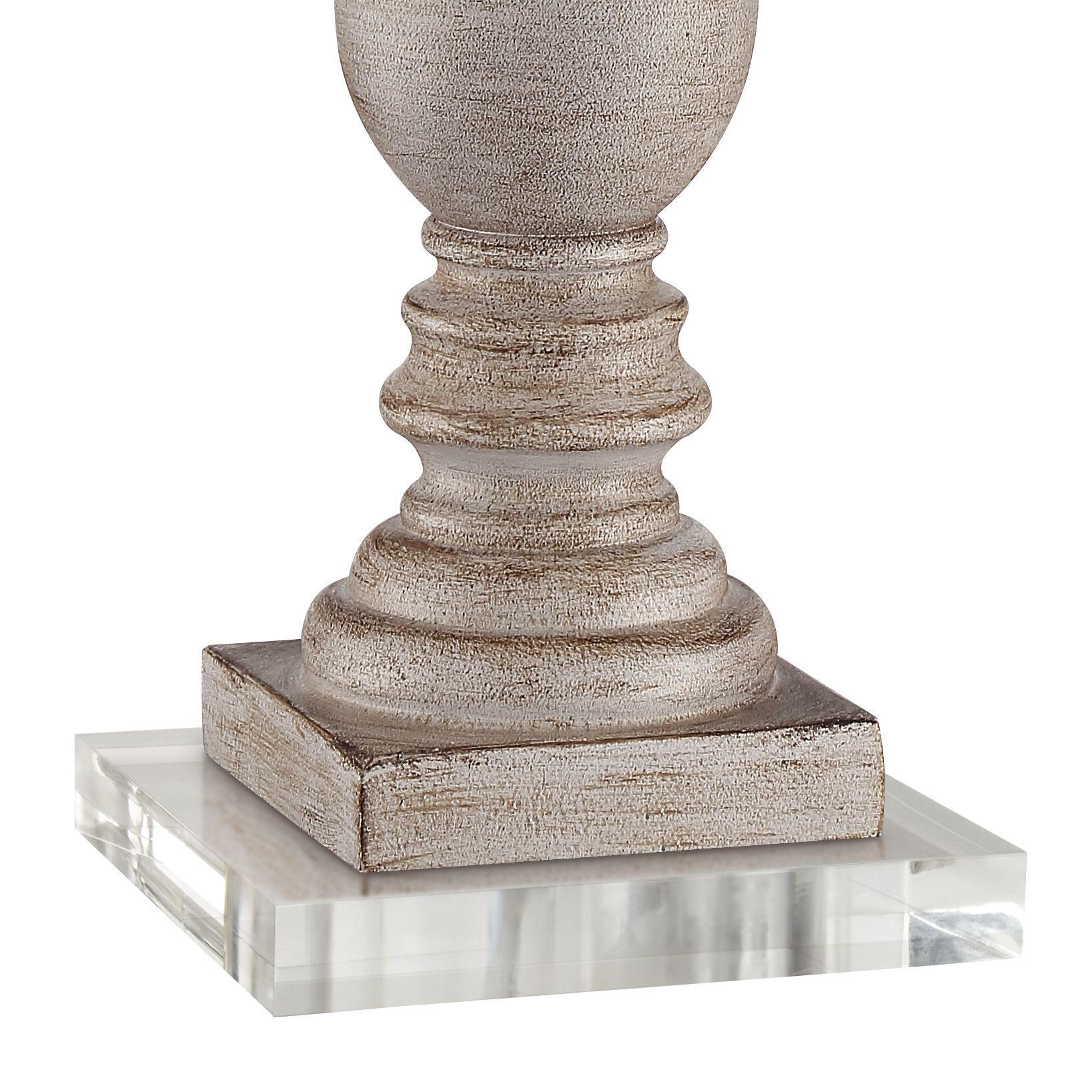 Patsy Beige Washed Table Lamps With Square Acrylic Risers 482D0