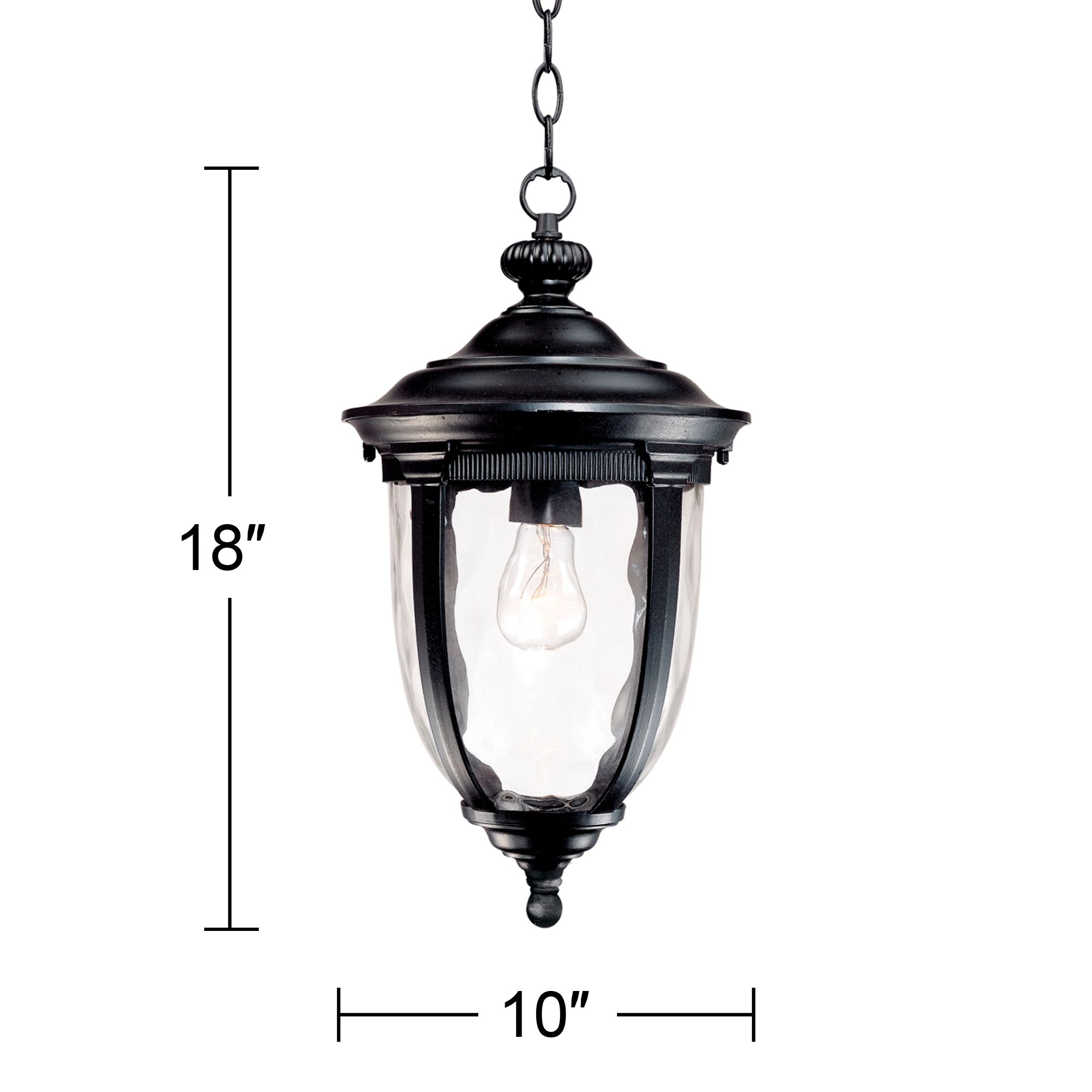 Bellagio 18 High Texturized Black Outdoor Hanging Light 49290 Lamps Plus