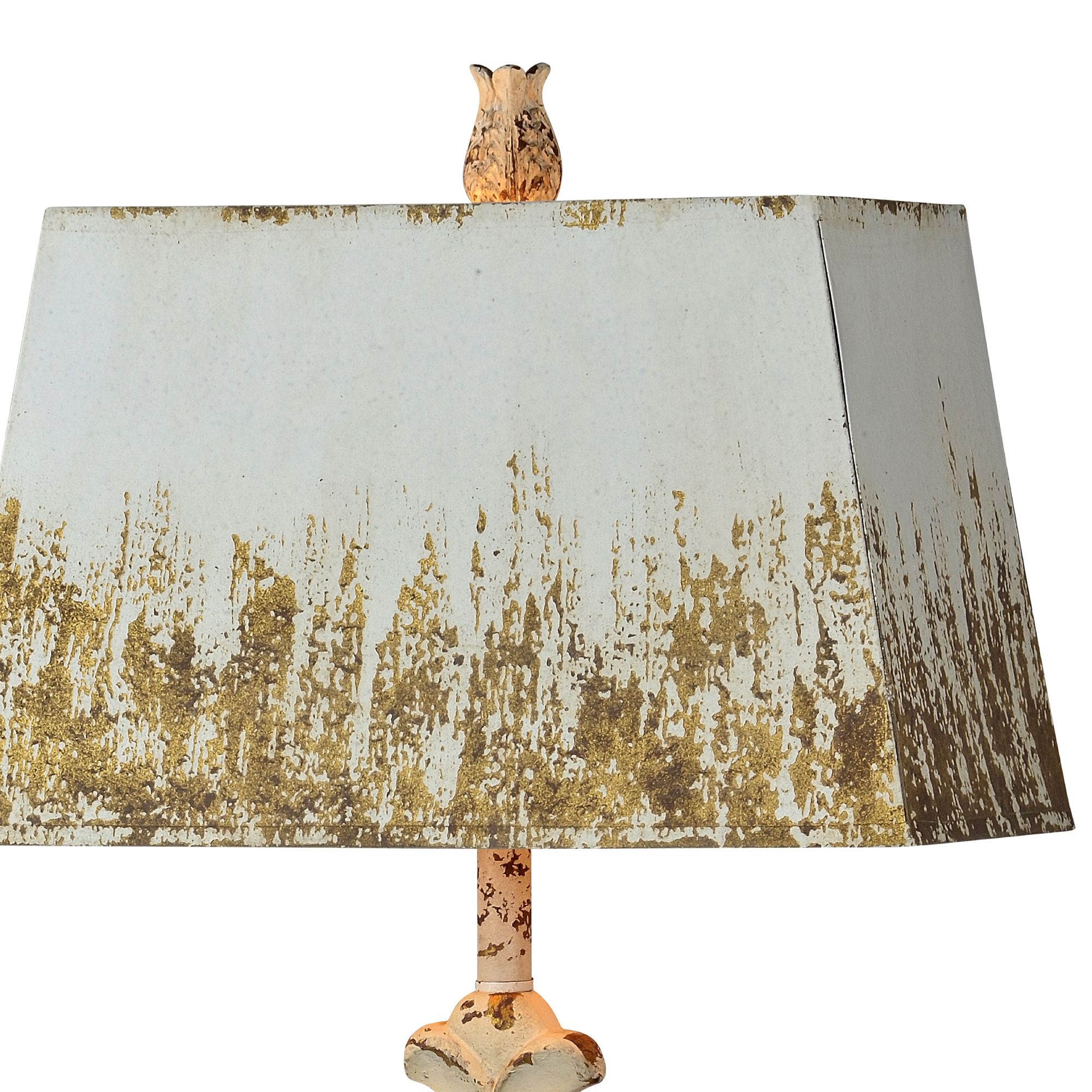 Forty West Lincoln Distressed White Table Lamps Set of 2 494P0