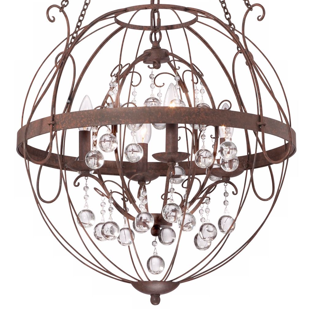 Alexandria 26" Wide Bronze Pendant Light 4F355 Lamps Plus Canada