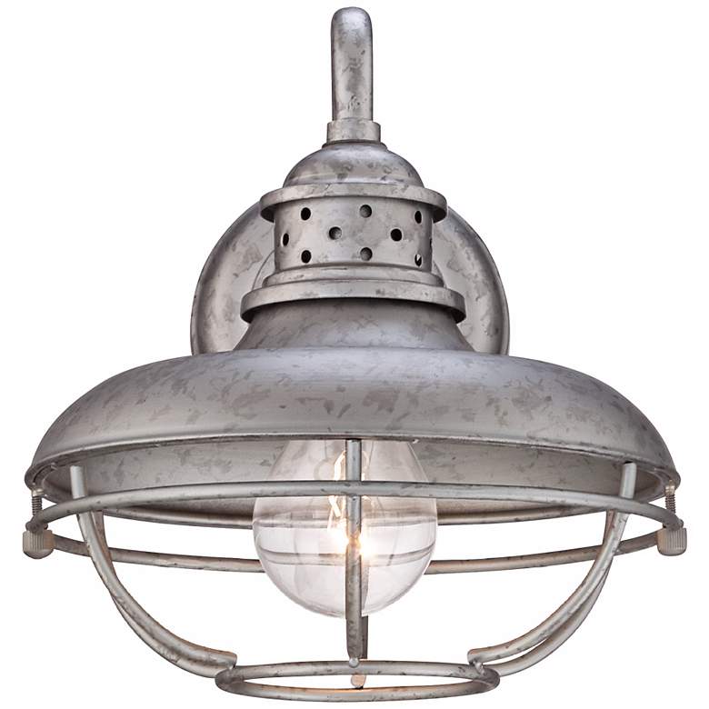 Franklin Park 9&quot; High Galvanized Steel Outdoor Wall Light more views