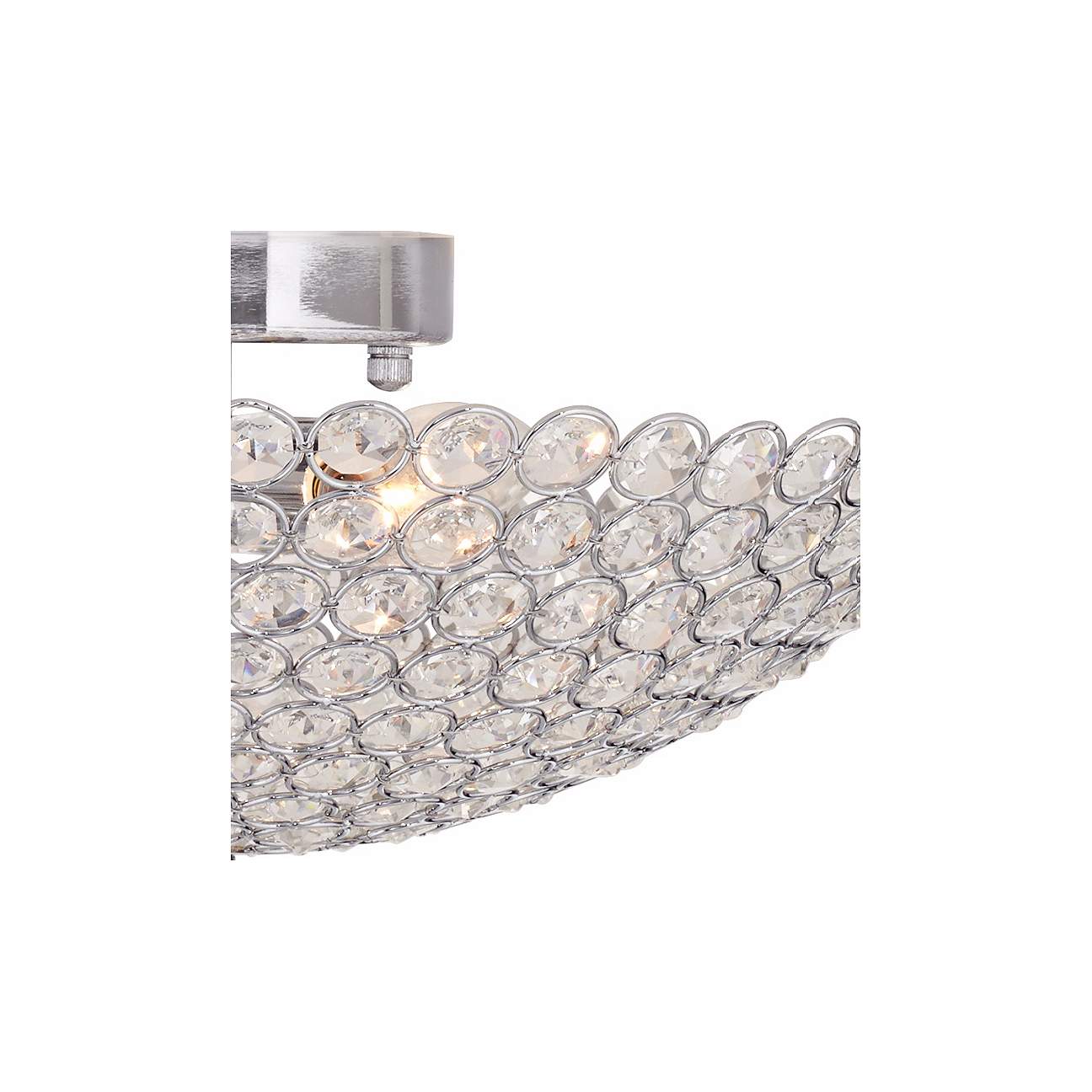 Possini Euro Design Geneva 12" Wide Crystal Ceiling Light
