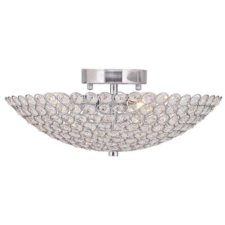 Possini Euro Design Geneva 12" Wide Crystal Ceiling Light