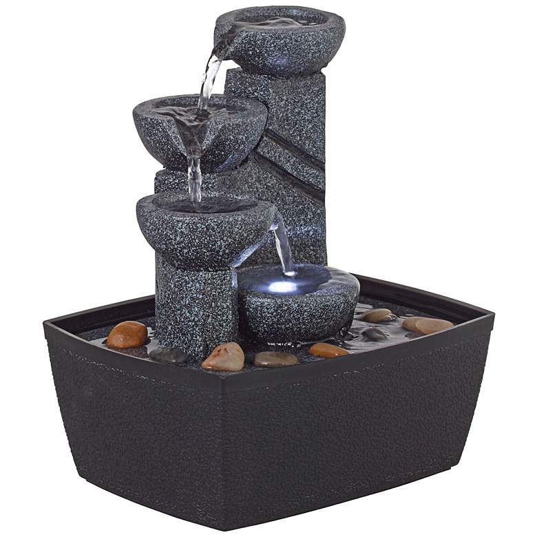 Rowell 7 1/2&quot; High Tabletop Fountain with Light more views