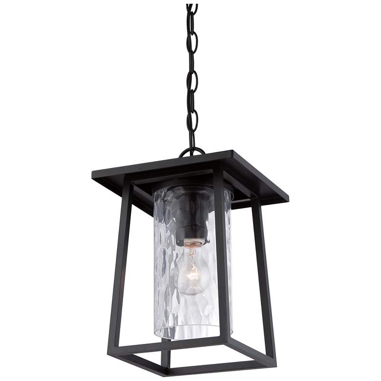 Image 3 Quoizel Lodge 13 1/2" High Black Outdoor Hanging Light more views