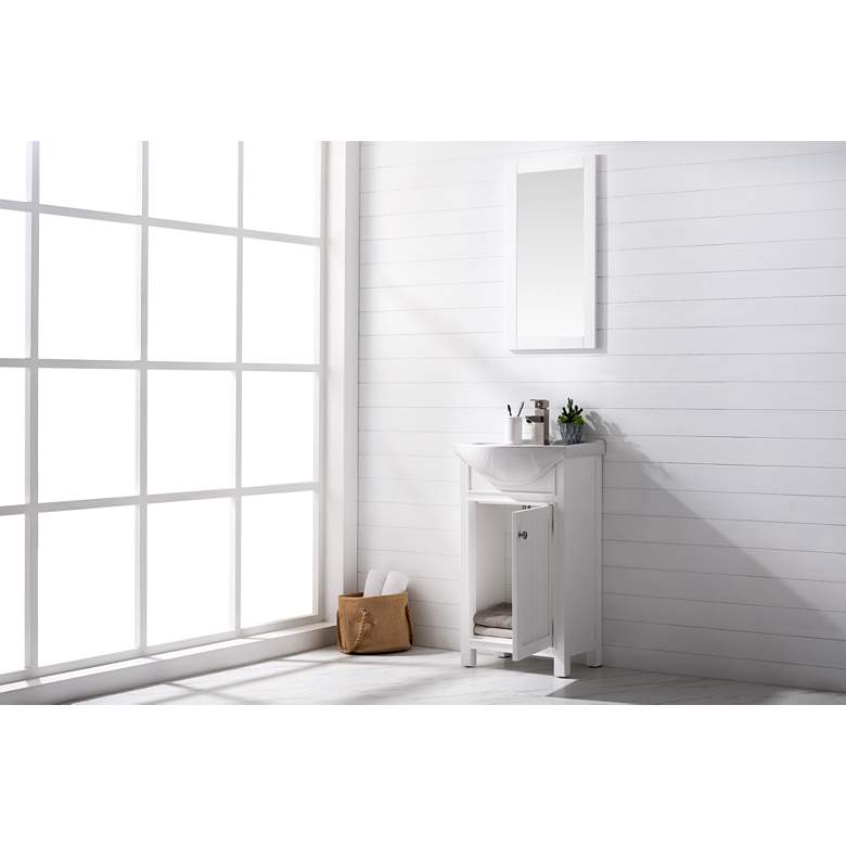 Marian 20&quot;W 1-Door White Porcelain-Top Single Sink Vanity more views