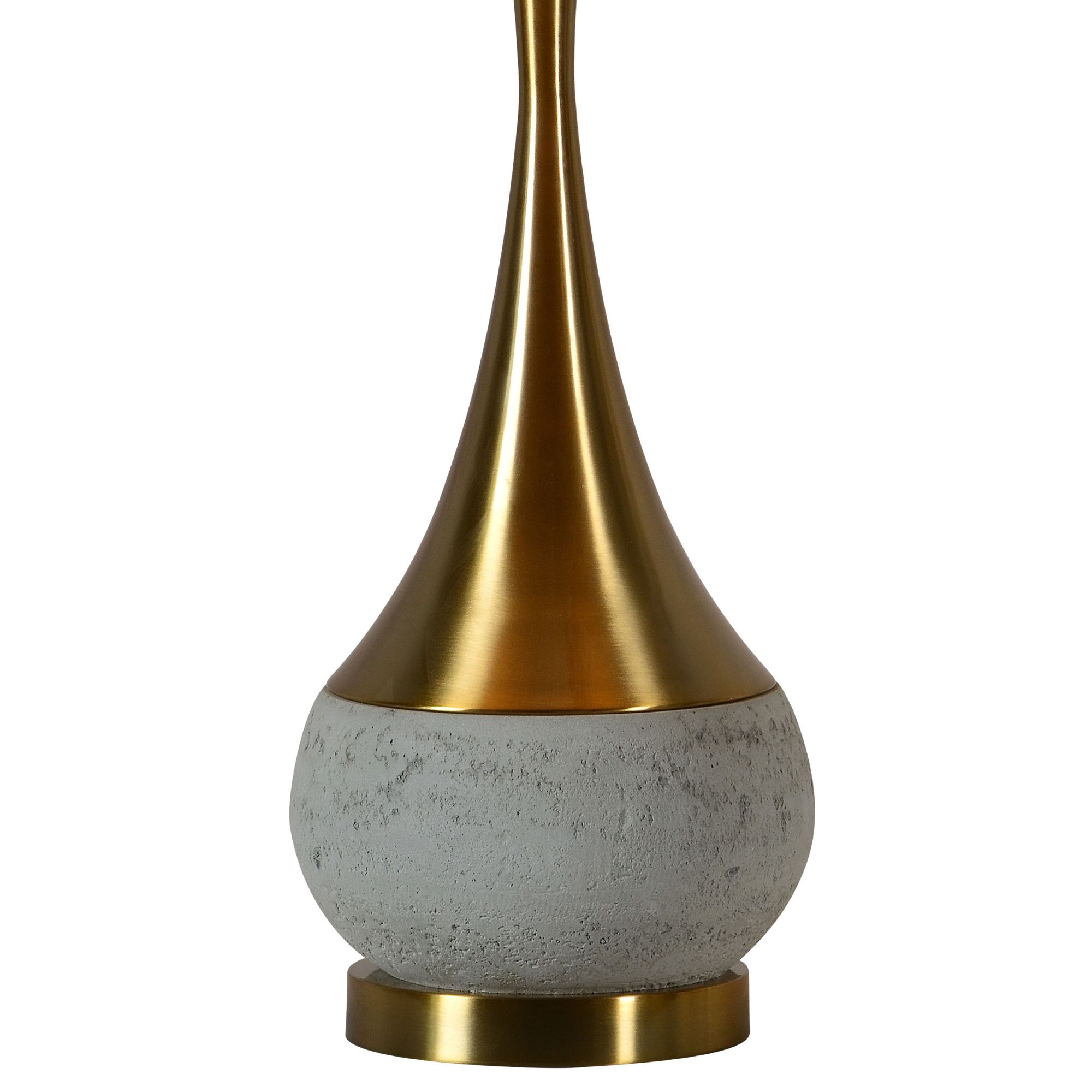 Claudia Concrete with Antique Bronze Table Lamps Set of 2 524P0