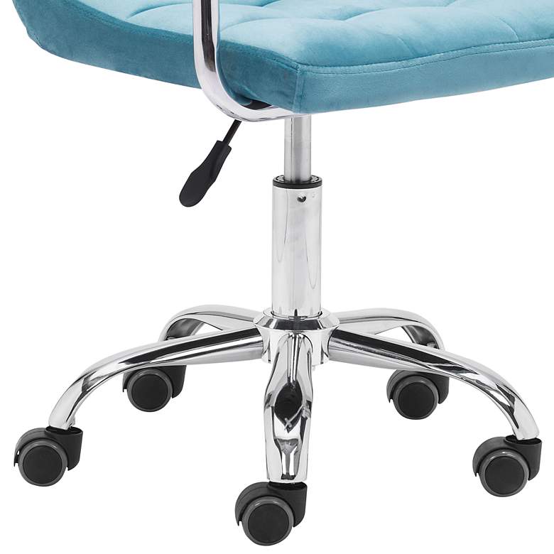 Zuo Kerry Blue Tufted Fabric Adjustable Swivel Office Chair more views