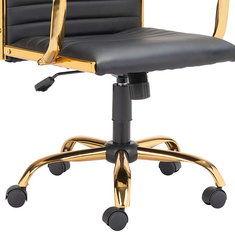 Profile Black Faux Leather Adjustable Swivel Office Chair more views