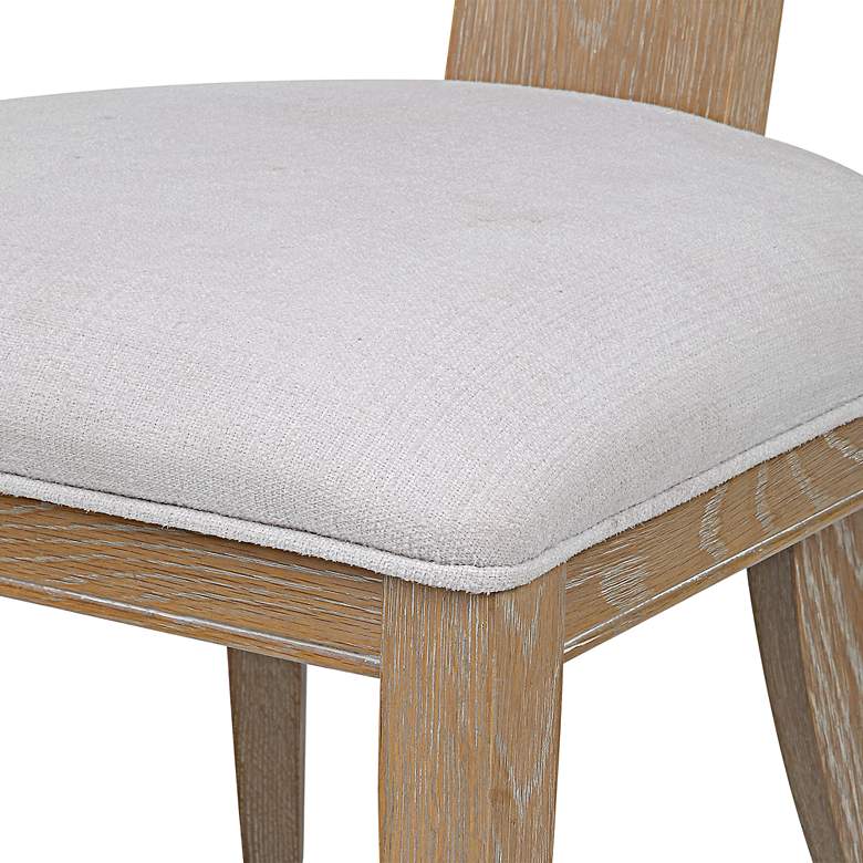Uttermost Idris White Fabric Armless Chair more views