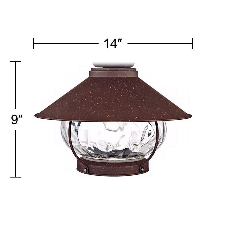 Image 2 Oil-Rubbed Bronze Lantern Wet-Rated LED Fan Light Kit more views