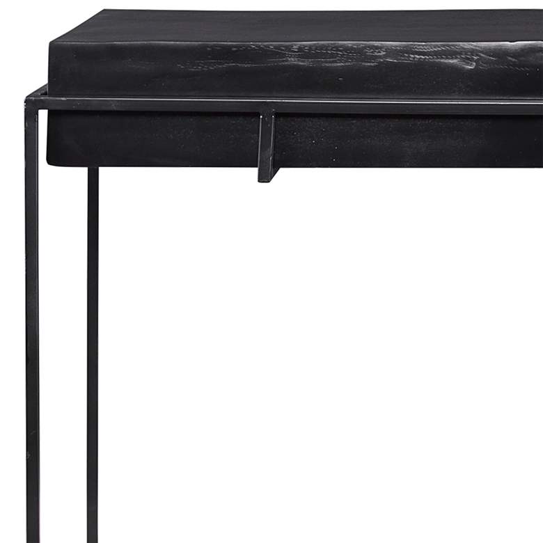 Uttermost Telone 55&quot; Wide Dark Oxidized Black Console Table more views