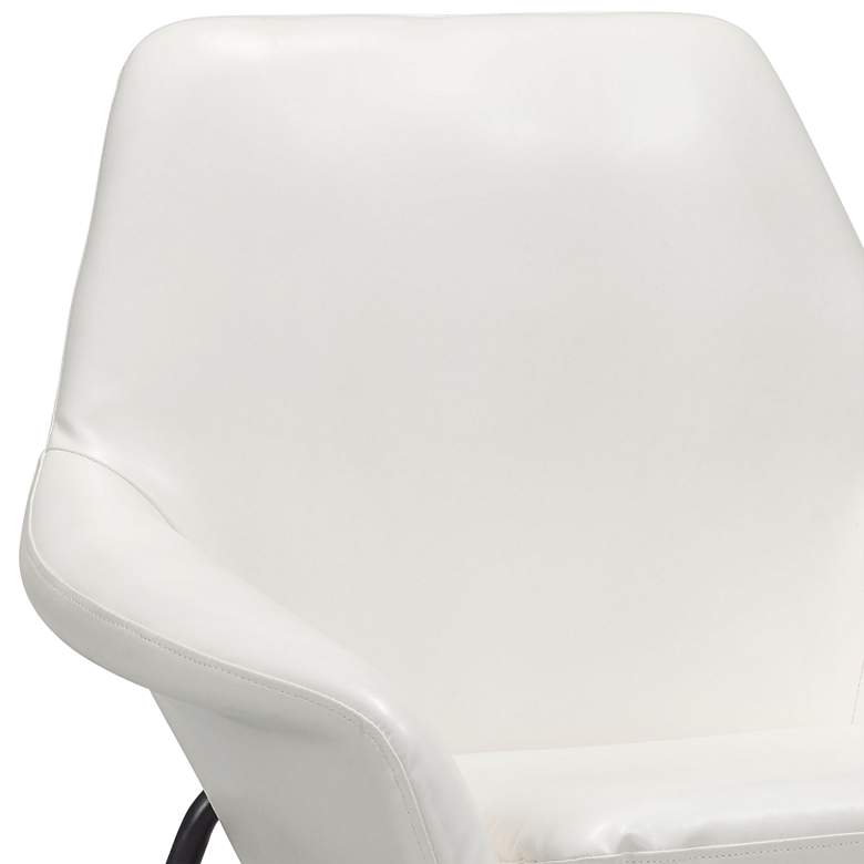 Zuo Javier White Faux Leather Accent Chair more views