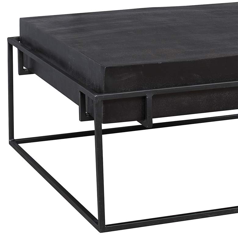 Uttermost Telone 35&quot; Wide Dark Oxidized Black Coffee Table more views