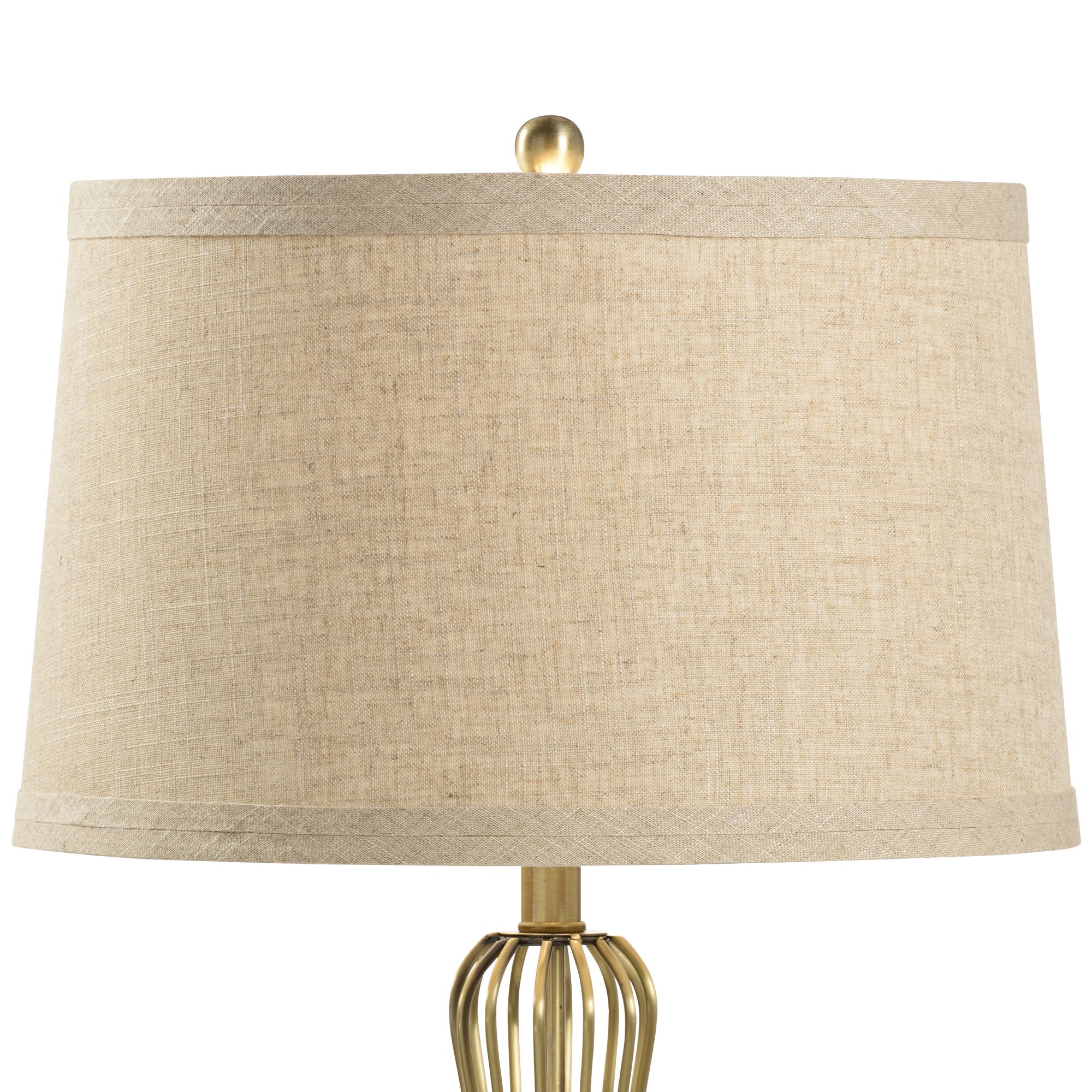 Wildwood Asher Antique Brass Metal Table Lamp with USB Port 55H72