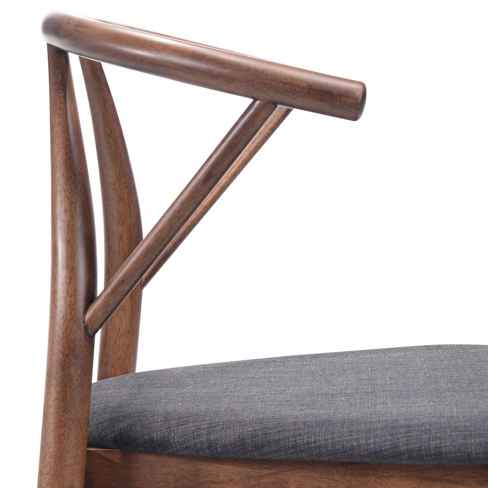 Zuo Communion Espresso Fabric Dining Chairs Set Of 2