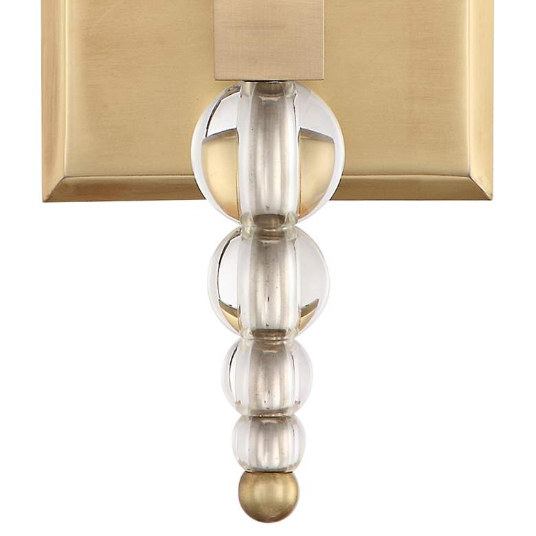 Image 2 Crystorama Clover 16" High Aged Brass Wall Sconce more views