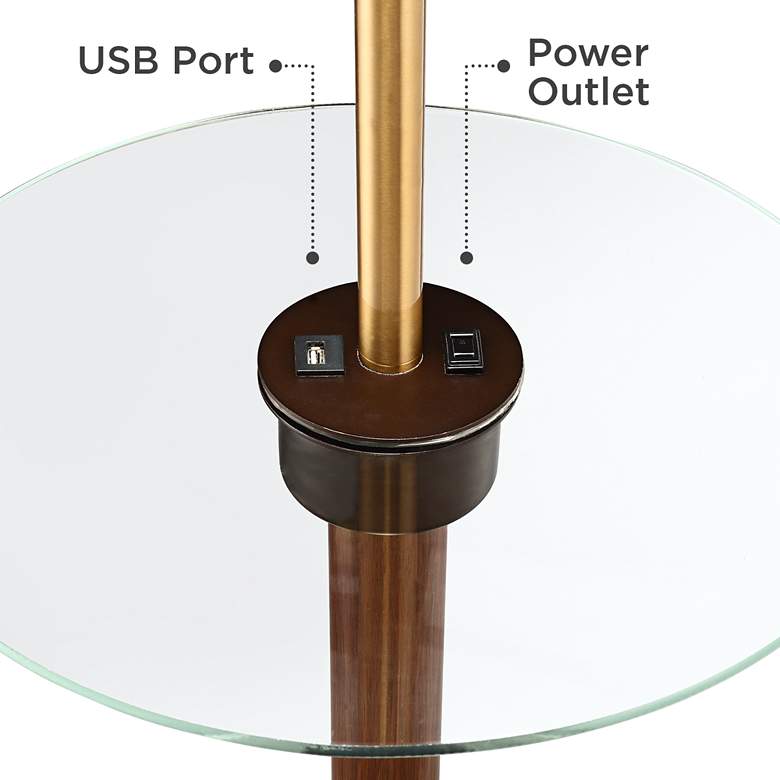 Image 5 Bullock Tray Table Floor Lamp with USB Port and Outlet more views