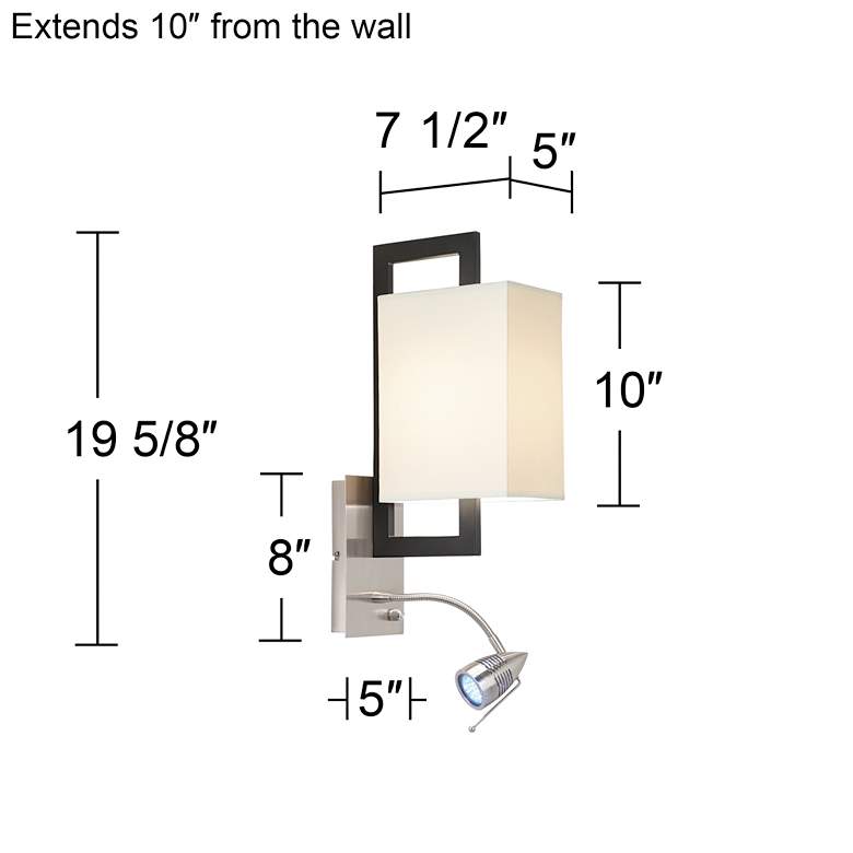 Possini Euro Floating Square LED Plug-In Wall Light more views