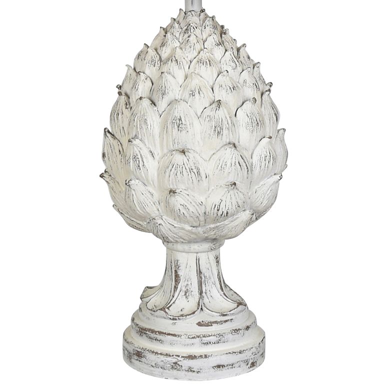Large Artichoke Finial White Wash Table Lamp - #56J02 ...