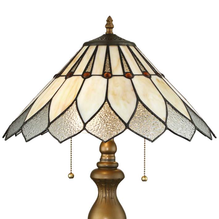 Super Lite Source Lavena Brass Tiffany Art Nouveau Table Lamp - #56J49 PG-96