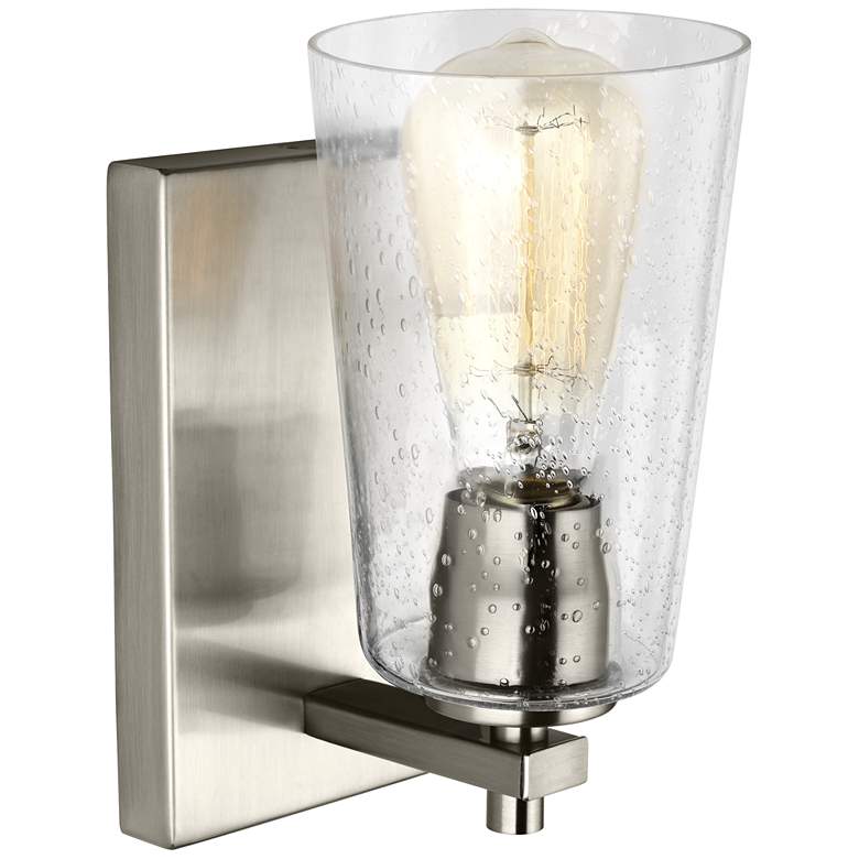 Feiss Mercer 9&quot; High Satin Nickel Wall Sconce more views