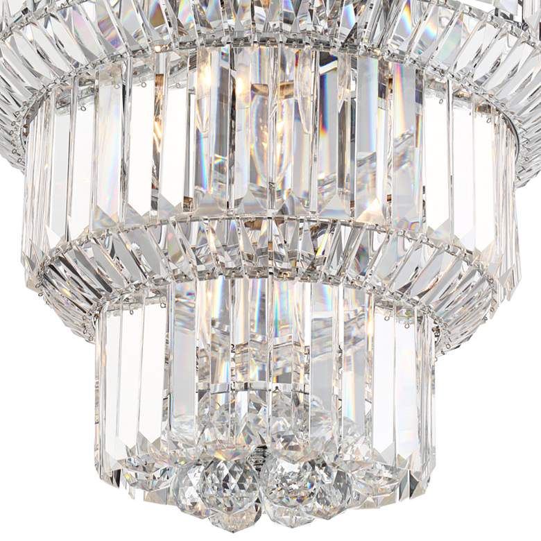 Image 3 Valeria 18" Wide Chrome and Crystal Chandelier more views