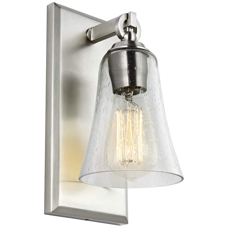Feiss Monterro 11&quot; High Satin Nickel Wall Sconce more views