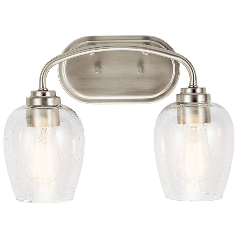 Image 4 Valserrano 10 1/4" High 2-Light Brushed Nickel Wall Sconce more views