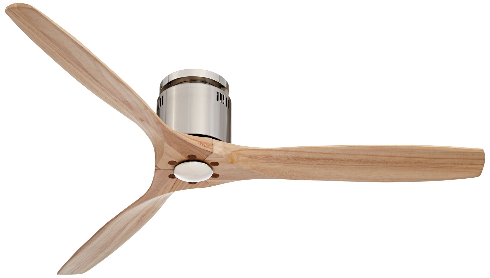 52" Windspun Natural Nickel DC Hugger Ceiling Fan 57J96 Lamps Plus