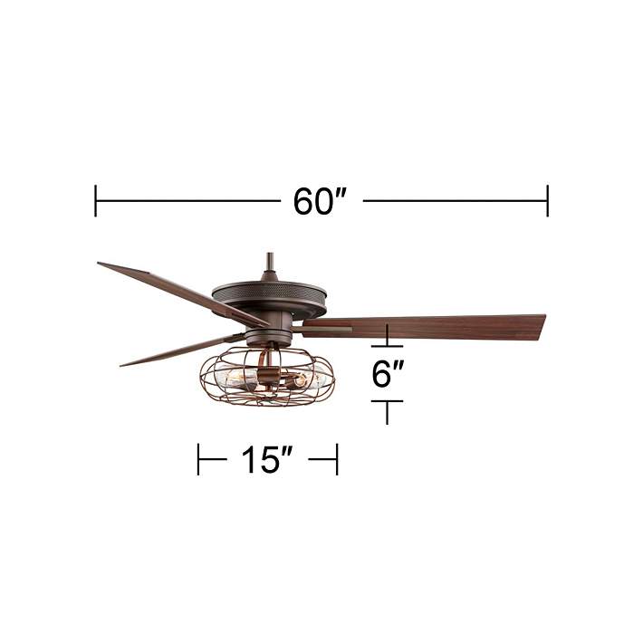 60 Taladega Bronze Ceiling Fan With, Bronze Ceiling Fan With Light