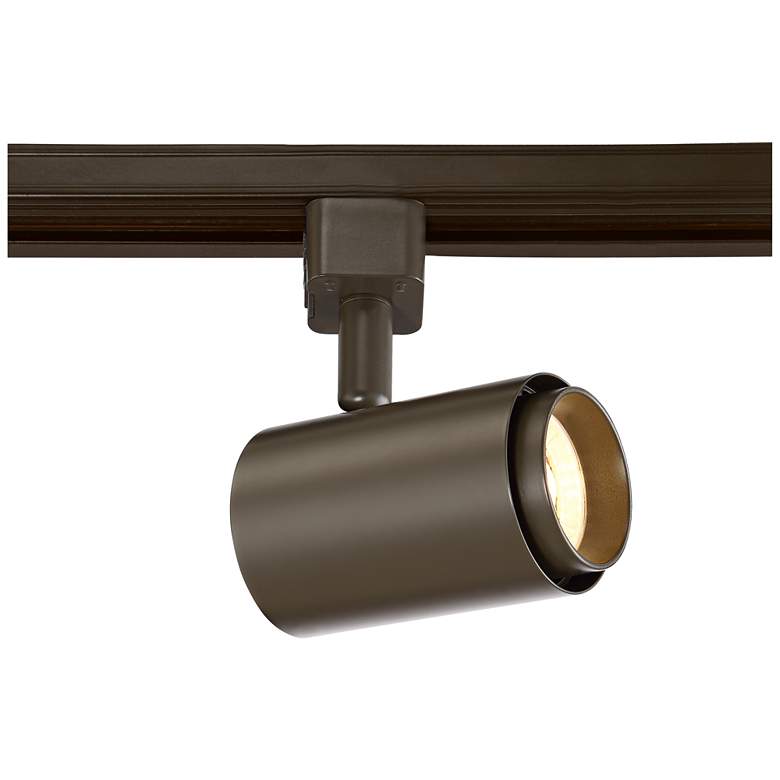 3-Light Bronze Cylinder 10W LED Floating Canopy Track Kit more views