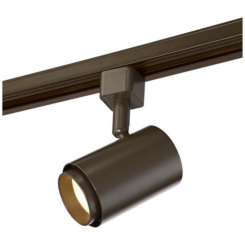 3-Light Bronze Cylinder 10W LED Floating Canopy Track Kit more views