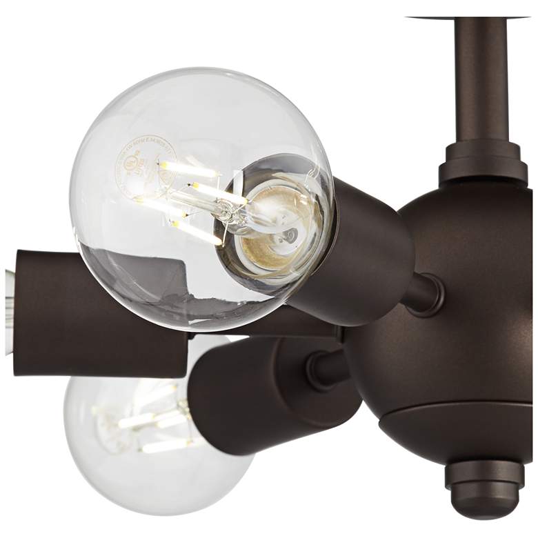 Image 5 Bestla Bronze 6-Light Ceiling Light with 4W Globe LED Bulbs more views
