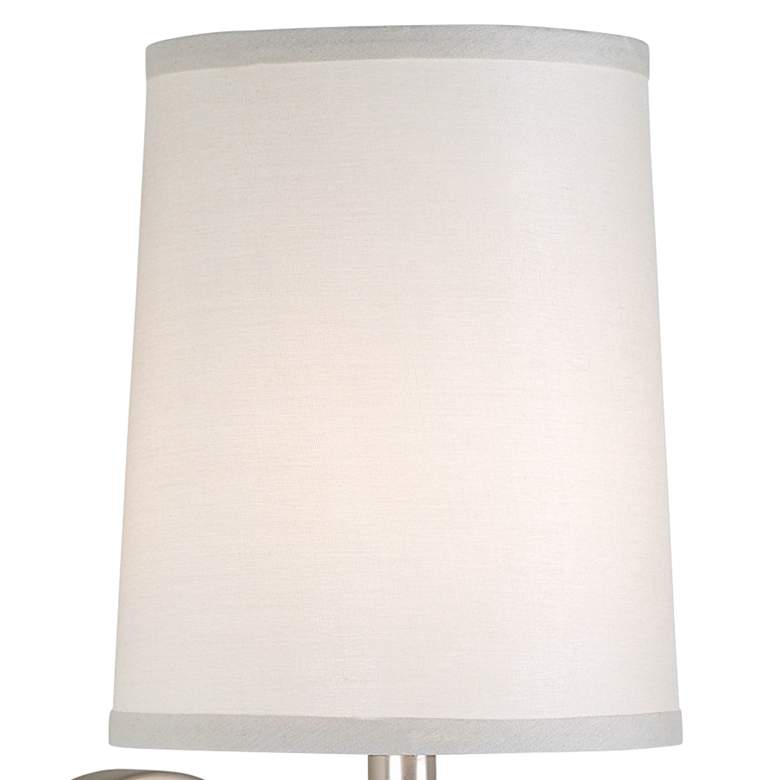 Club Room 22.7&quot; High Brushed Nickel and Wood Direct Wire Wall Light more views