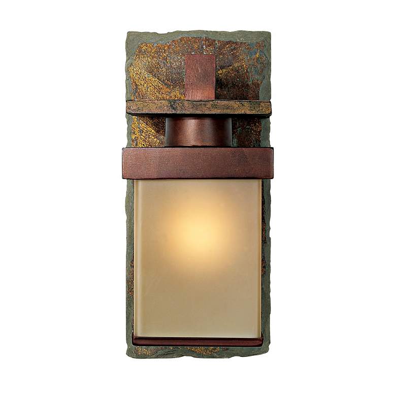 Slate Stone Collection 11&quot; High Indoor/Outdoor Wall Sconce more views
