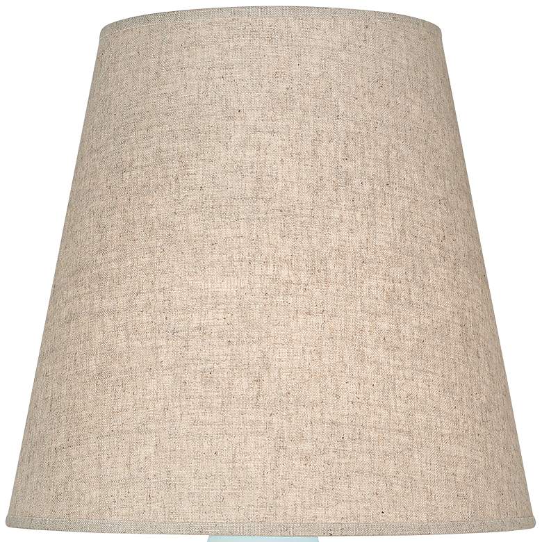 Robert Abbey June Baby Blue Table Lamp with Buff Linen Shade more views