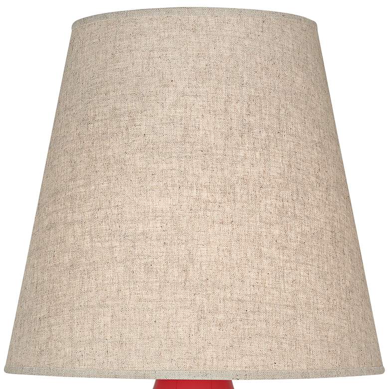 Robert Abbey June Ruby Red Table Lamp with Buff Linen Shade more views