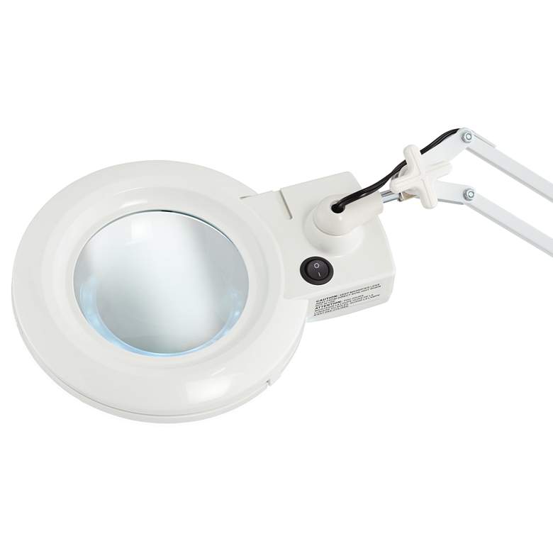 Image 6 Clancy White LED Architect 3X/5X Magnifier Desk Lamp more views