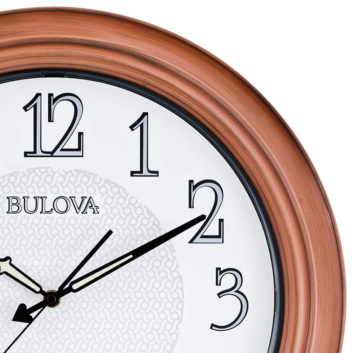 Bulova Providence Aged Copper 18 Round, Outdoor Patio Clocks
