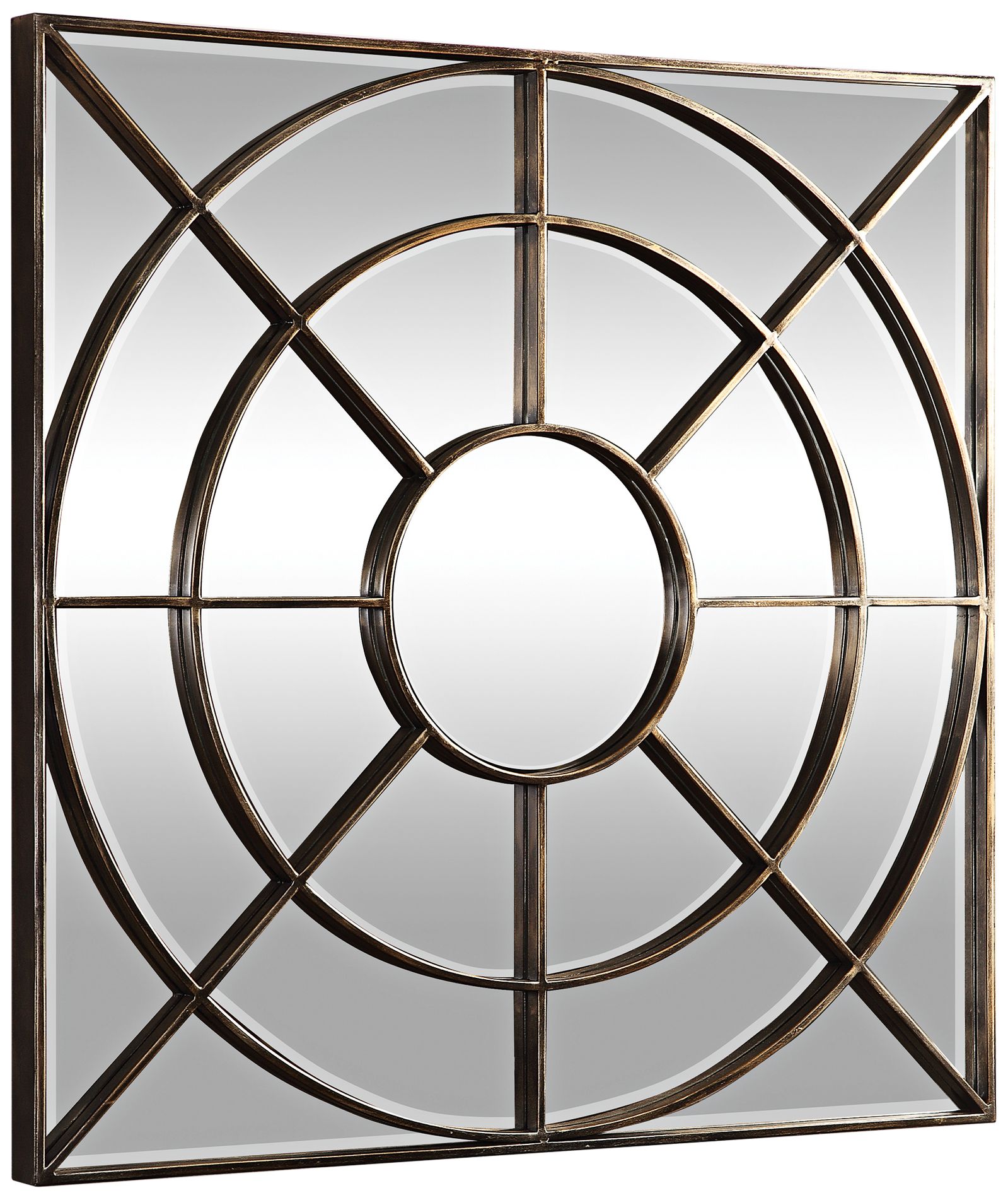 Uttermost Oberon Bronze 42" Square Oversized Wall Mirror 58K03