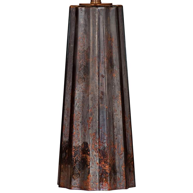 Image 3 Caleb Copper Mercury Glass Fluted Obelisk Table Lamp more views